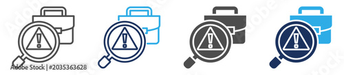 dangerous job icon set multi concept