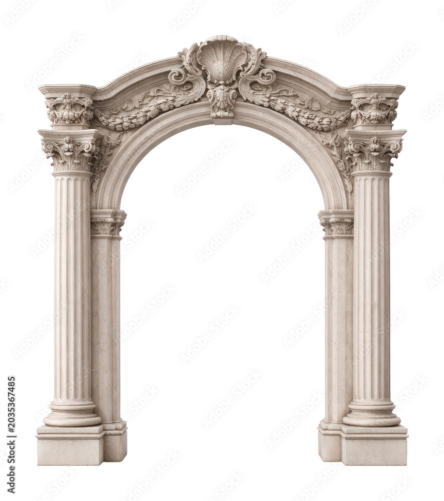 Fototapeta premium PNG Ornate classical archway design.