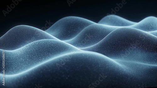 Abstract energy membrane pulses gently with illuminated edges creating minimal futuristic seamless cinematic motion