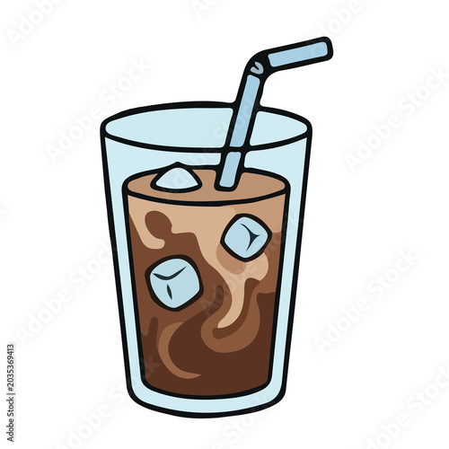 vector illustration of a glass of milk