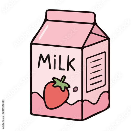 milk and strawberry