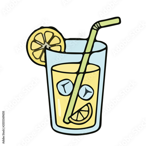 cocktail with lemon and lime