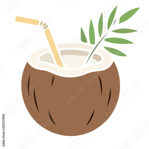 coconut cocktail with coconut