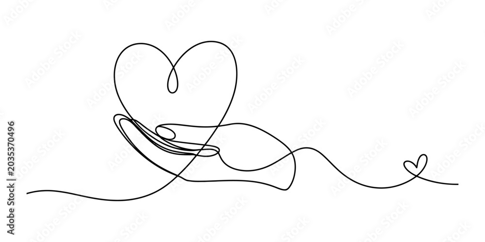 Fototapeta premium Hand Drawn Love Heart with Doodle Arrow and Scribble Sketch on White Background