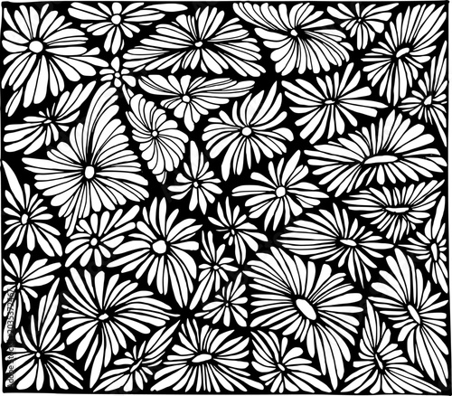 Tropical jungle monstera palm leaves dense composition pattern backdrop print