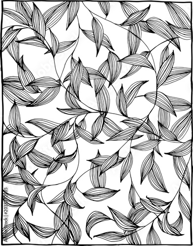 Delicate falling olive branches leaves pattern background backdrop wedding textile