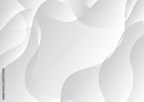 Modern Abstract White and Gray Wavy Background with Subtle Grainy Texture