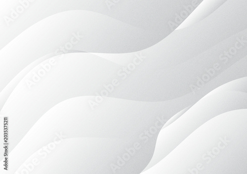 Abstract White and Gray Wavy Background with Subtle Grain Texture