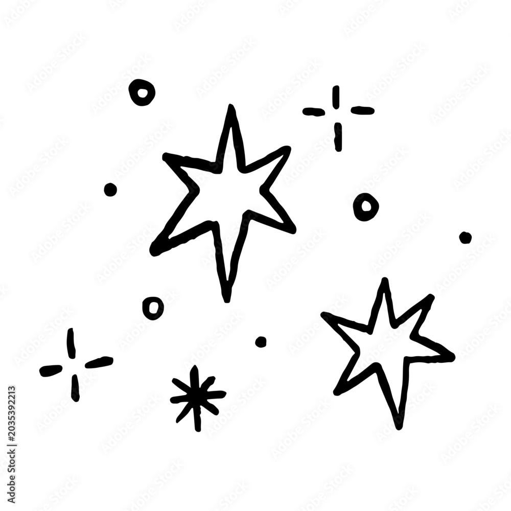 Obraz premium Hand Drawn Doodle Sparkling