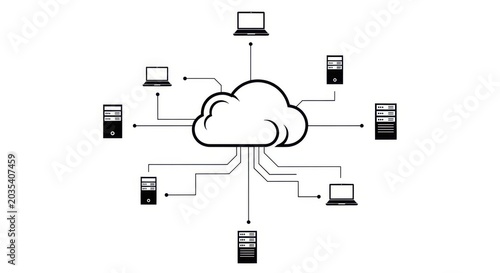 Cloud computing network infrastructure diagram