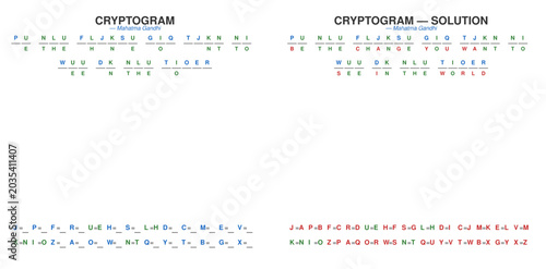 Konstfotografi Mahatma Gandhi Cryptogram Puzzle