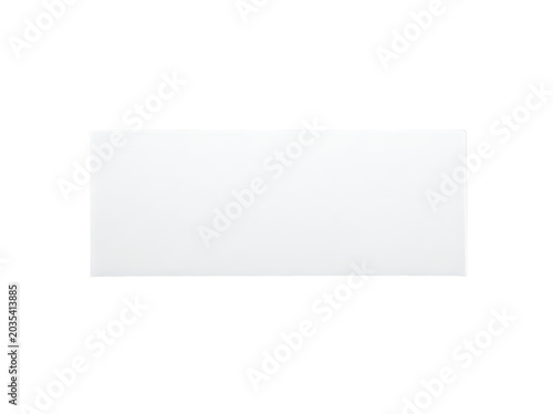 Blank white rectangle card