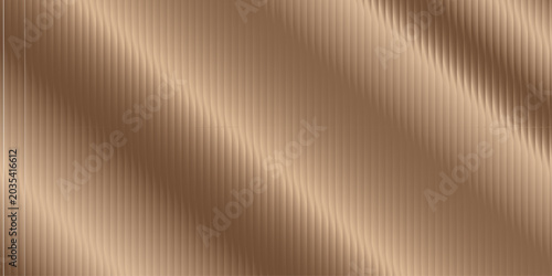 Картината върху платно Rippled bronze metallic surface with vertical grooved texture and subtle light r