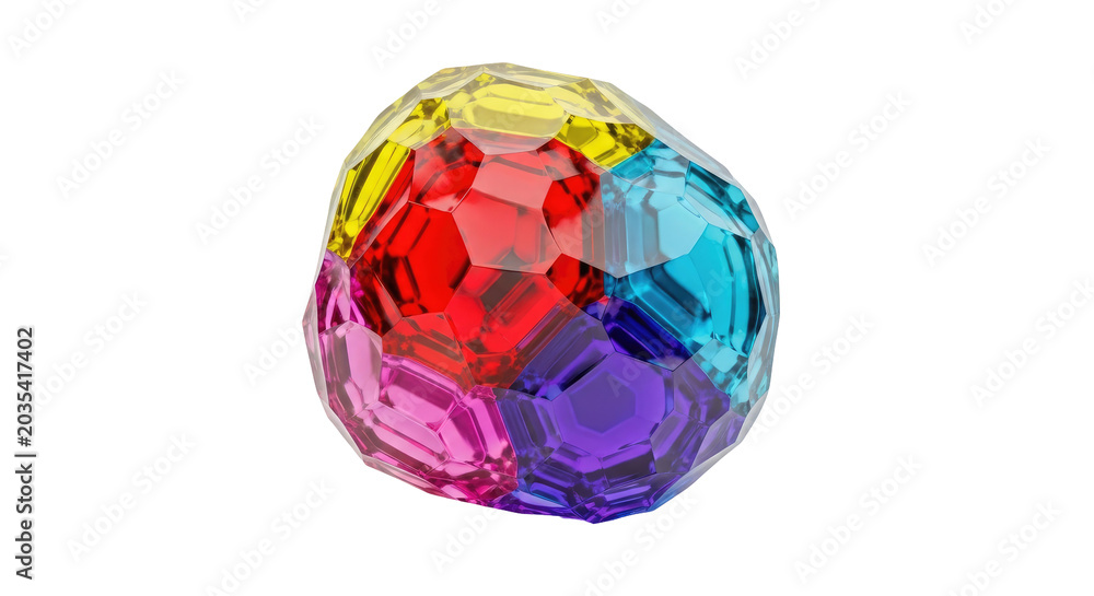 Fototapeta premium Faceted gemstone... isolated on a transparent background