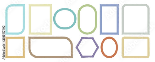 Set of empty frames. Blank speech bubbles. Collection of colorful text blocks. Vector.