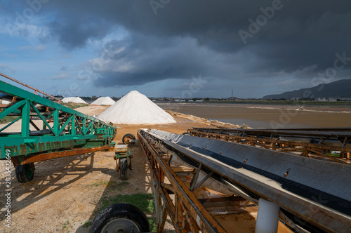 Vintage equipment and saltwork, Trapani, Sicily, Italy
