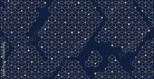 Geometric background with rhombuses and seamless connections.