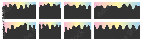 Bild auf Leinwand Shape liquid rainbow for melt drip flow and color paint fluid