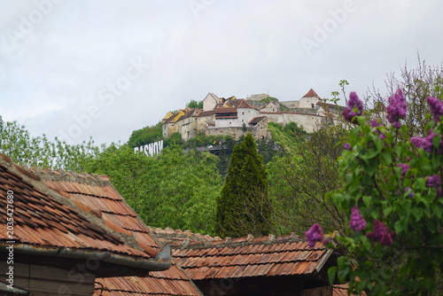The panorama of Rasnov fortress on the top of the mountain, Rasnov, Romania