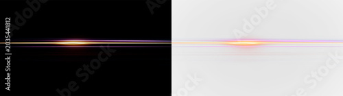 Fotografie Colorful lines create a dynamic visual effect isolated on transparent and black