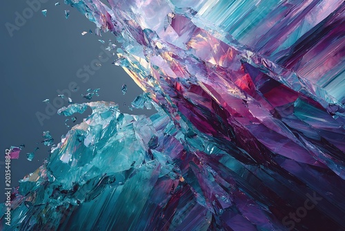 abstract forms created from shattered digital glass