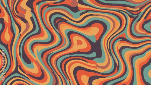 abstract wavy colorful pattern psychedelic retro background with distorted stripes
