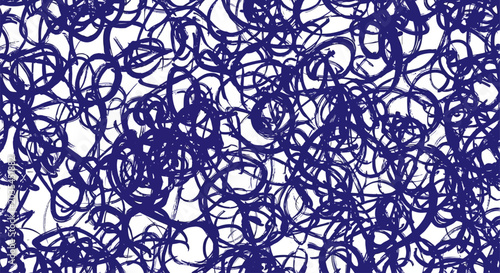 abstract dark blue scribble pattern with hand-drawn chaotic lines on white background ideal for contemporary graphic design projects
