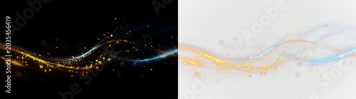Colorful swirls of dust and light dance on a bright background in a creative display of abstract forms and textures, light overlay, PNG
