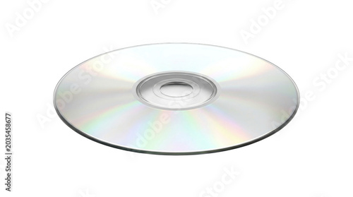 Blank Silver Optical Disc Isolated On White Background