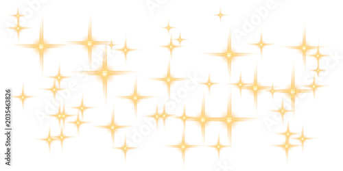 Sparkling gold light flares and starbursts on a white background with labor day abstract celebration background sparkling radiance brilliance illumination new year