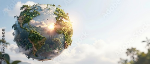 Vibrant 3D Illustration of Earth for Earth Day 2026 Celebration