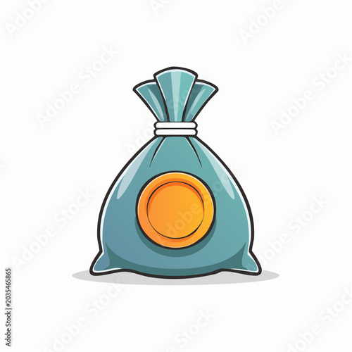 Money Bag with Coin Icon