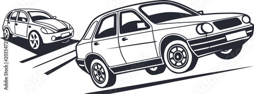 Road Traffic Accident Scene Vector Collection – Car Crash, Collision & Safety Illustrations Set