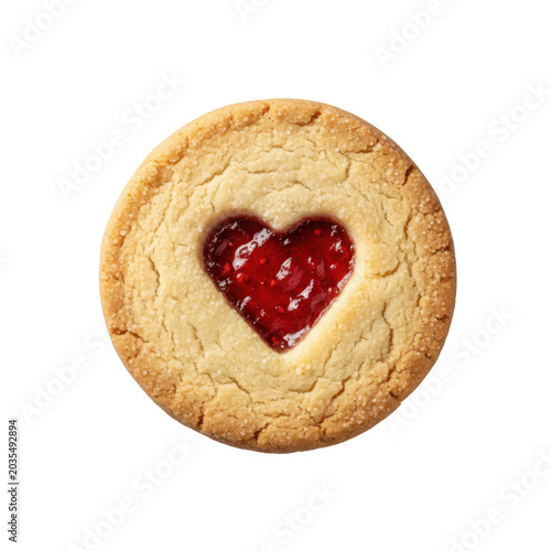 Heart Shaped Cookie with Raspberry Jam Filling