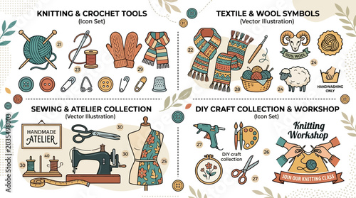 Sewing Machine and Crafting Tools Set.