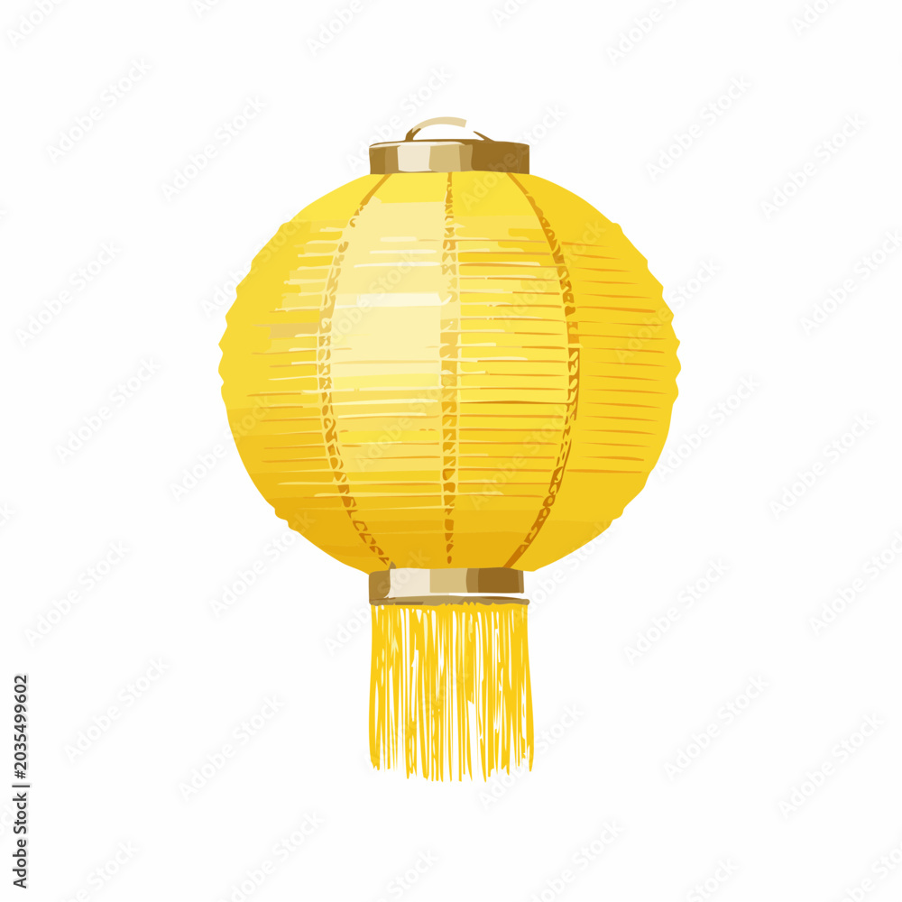 Obraz premium Lanterne décorative jaune suspendue