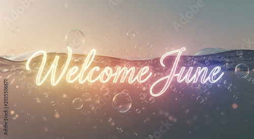 Warm sunset welcome banner with soft bokeh lights.