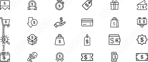 Tableau sur toile Price icon set