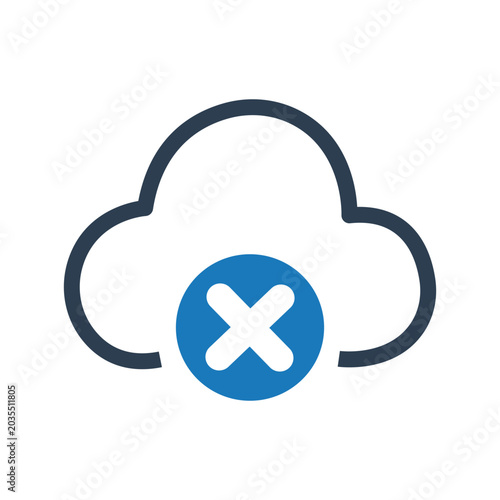 Cloud cancel icon