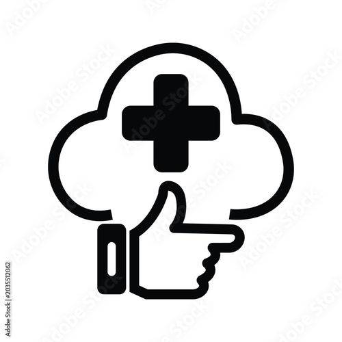Cloud health icon
