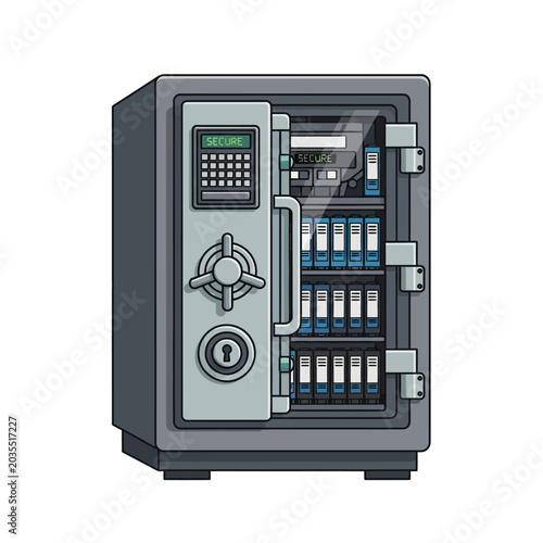 Secure Strongbox with Digital Lock and Filing Cabinet