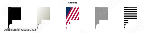 Photography Robbins (California) blank outline map