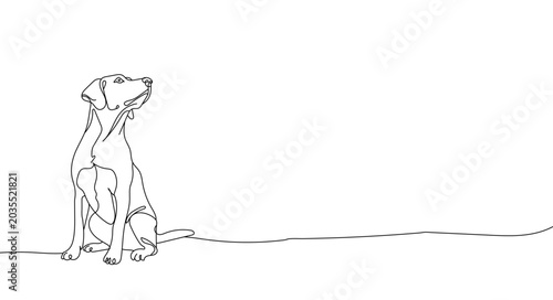 sketch of a dog line drawing vector