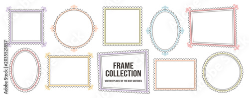 Foto Painting frame beauty and gothic picture mirror with ornate oval vintage
