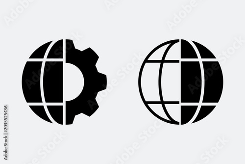 Global Settings Icon Vector