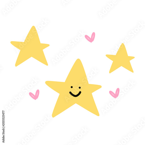 Cute Hand Drawn Stars Illustration