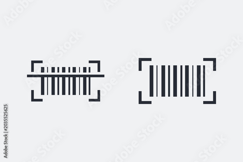 Barcode Scanner and Barcode Scan Icon Set