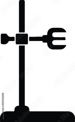 Φωτογραφία Silhouette design laboratory retort stand equipment icon sign symbol vector