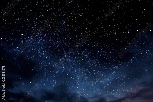 Milky Way galaxy illuminating dark night sky with countless stars