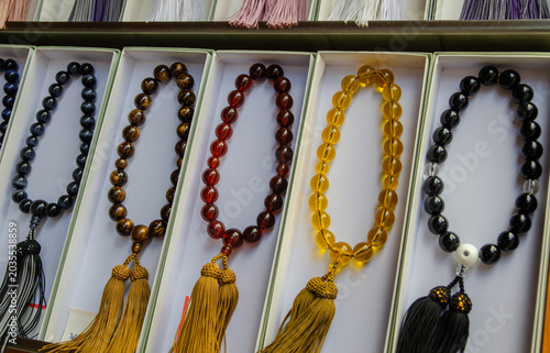 Traditional Buddhist Prayer Beads in Kyoto Shop